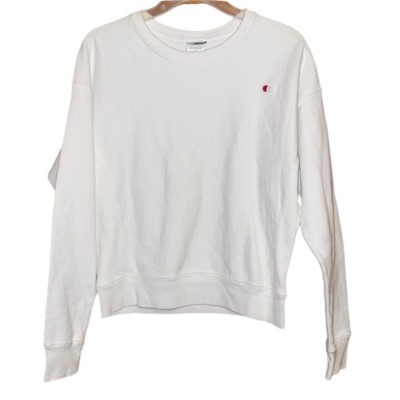 •CHAMPION•NWOT WHITE REVERSE WEAVE CREW NECK SWEATESHIRT SIZE SMALL - Picture 1 of 8